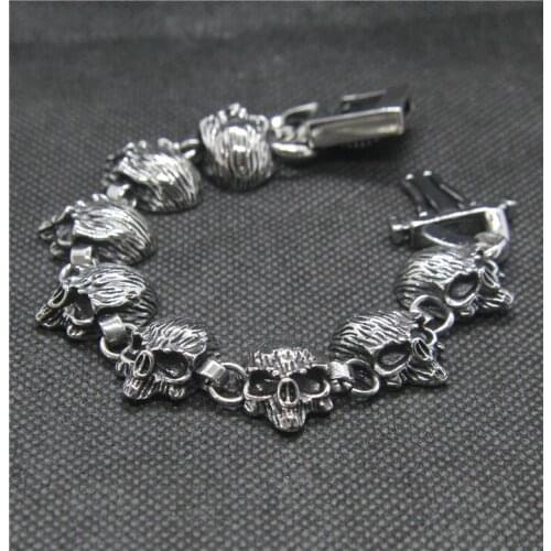 2020 Hot Skull Bracelet 316L Stainless Steel Fashion Fashion Punk Skull Bracelet