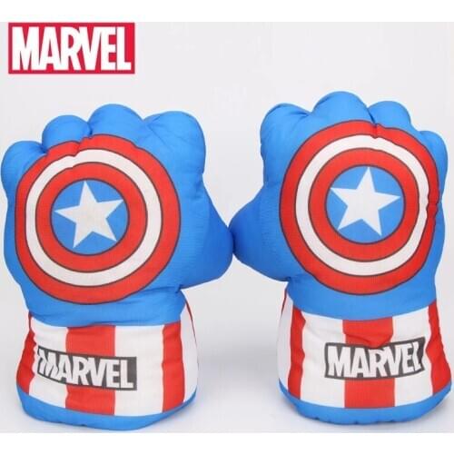 33cm Marvel Toys Incredible Captain America Hulk Smash Hands Spider Man SpiderMan Iron man Plush Gloves Marvel Wholesale Gloves