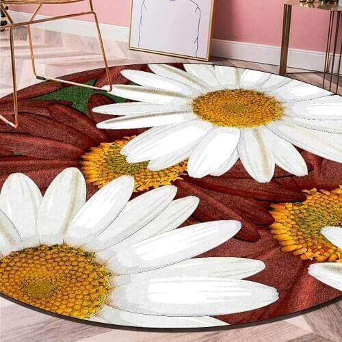 3D Printing Round Big Size Carpet Cute Cartoon Floor Rug For Living Room Bedroom Round Carpets Kids Room Anti-Slip Play Mat/Rugs