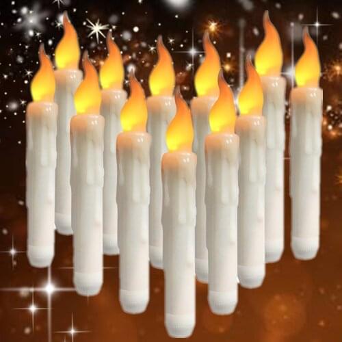 6/12Pcs LED Candles Lamps Taper Candles Led Tea Lights for New Years Christmas Party Wedding Holiday Lighting Decor