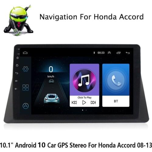 Android 9.1 10.1" Car radio video MP5 Player BT FM GPS WIFI Multimedia Player gps navigation For Honda Accord 2008-2013