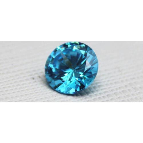 Brazil gemstones in jewelry making round shape created aquamarine sea blue faceted gemstone beads stones nice bright lovers