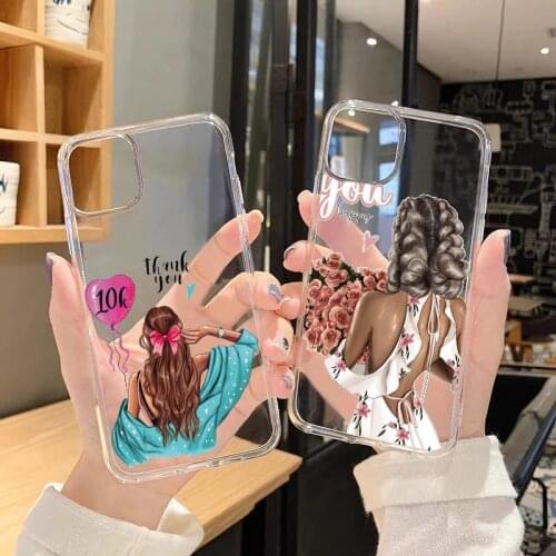 Fashion Mama Girl Baby 12Pro 11Pro Cover for iPhone 12 Mini 11 Pro Max SE 2020 XS Max XR X 10 7 8 6S 6 Plus Silicone Phone Case