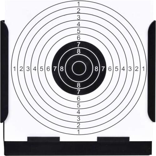 5.5Inch Tactical Shooting Targets Holder Pellet Trap with 100 Paper Targets Gun Rifle Pistol Airsoft Shooting Traning Target