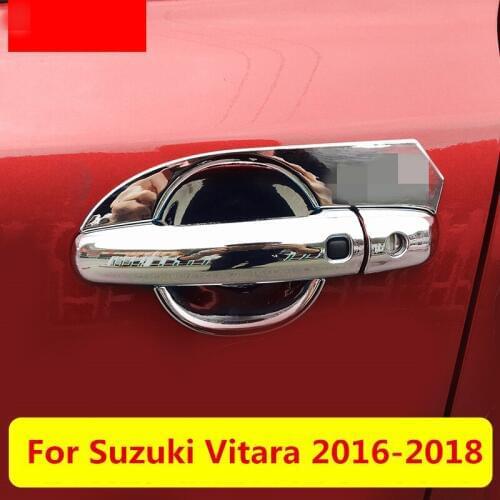For Suzuki Vitara 2016-2018 Car shape outside door handle cover door bowl frame trim sticker accessories door bowl Accessories
