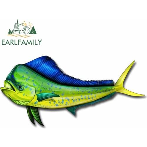 EARLFAMILY 13cm x 6.3cm for Dolphin Fish Car Styling Stickers Fashion Decal Occlusion Scratch Graffiti Sticker Decoration