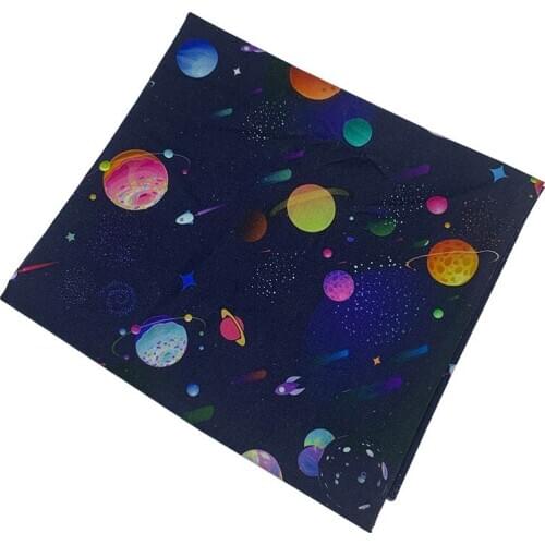 Good Deep Blue Space Star 100% Cotton Fabric Universe Planet Print Fabric Patchwork Sewing Material For Diy Men/Women Clothing