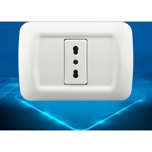 Italian Standard 1Postion 2Position 3Position Wall Socket 16A 250V PC Material Copper Accessories Italy Style