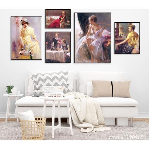 No frame impression figures sexy beauty woman canvas printings oil painting printed on cotton home wall art decoration picture