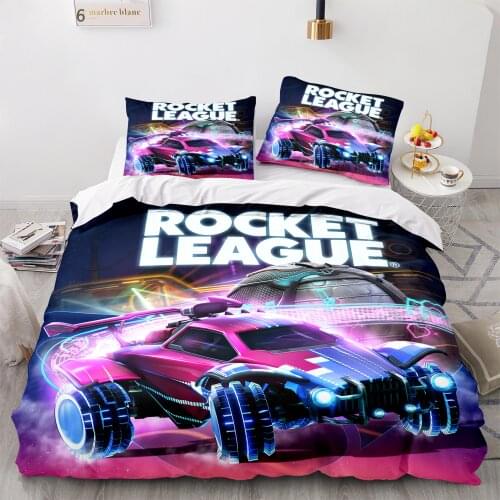 Rocket League Bedding Set Bedspread Single Twin Full Queen King Size Car Rocket League Bed Set Childrens Bedroom Duvetcover