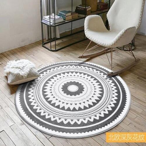 Nordic fashion round carpet coffee table room bedroom living room Rug garden kids mat computer chair swivel chair cushion
