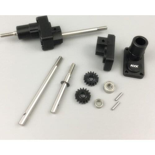 KYX Racing Aluminium Rear Portal Axle Widening and Heightening Modification Kit for RC Crawler Car SCX10