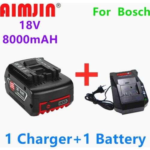 2021 100% Original18V 8000mah Rechargeable Lithium Ion Battery for 18V Bosch Electric Tool Backup Battery Portable Replacement
