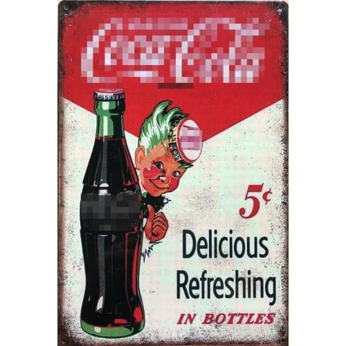 Drink Cola Metal Tin Sign Decor Pub Home Door Vintage Wall Art Poster Plaque