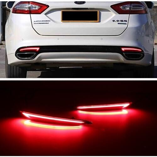 Multi-function LED Bumper Light Rear Fog Lamp Brake Light Turn Signal Light Reflector For Ford Mondeo Fusion 2013 - 2018
