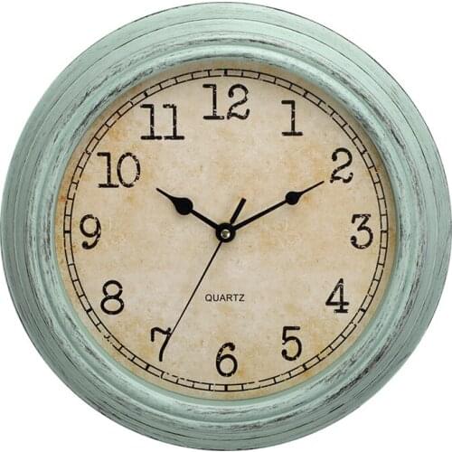 12 Inch Vintage Silent Retro Wall Clocks Battery Operated Non Ticking Decorative for Kitchen Living Room Home Office School
