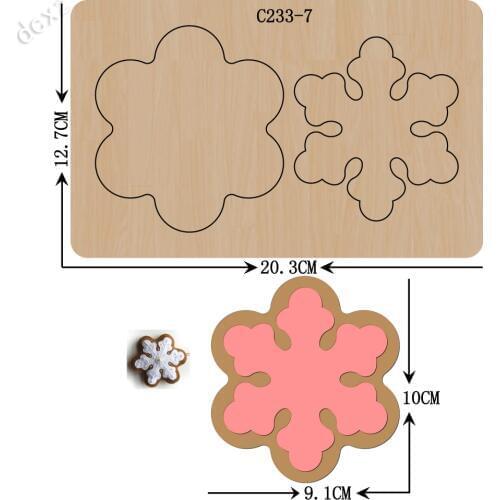 New Flower Wooden die Scrapbooking C-233-7 Cutting Dies Compatible with most die cutting machines