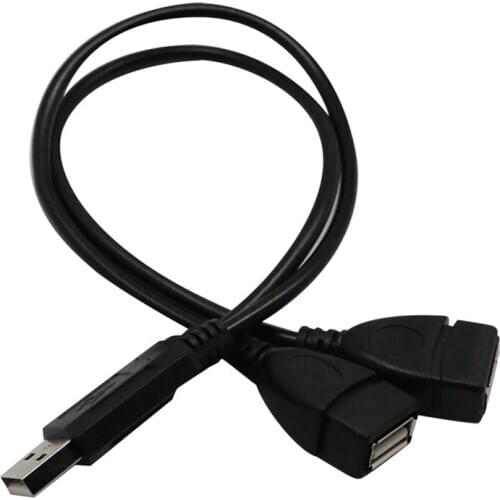 Adapter Cable Brand New and High Quality USB 2.0 A Male To 2 Dual Female Jack Y Splitter Hub Power Cord Adapter Cable 2021