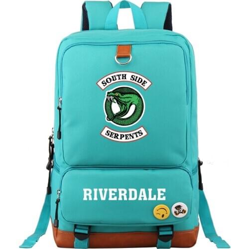 New Fashion Riverdale South Side Serpents Sanke Boy Girl Book School Bag Women Bagpack Teenagers Schoolbags Men Student Backpack