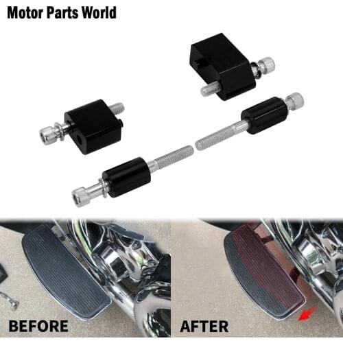 Motorcycle Black Driver FloorBoard Spacer 1-1/4'' Extension For Harley Touring Road King Electra Street Glide FLTR 2009-2021