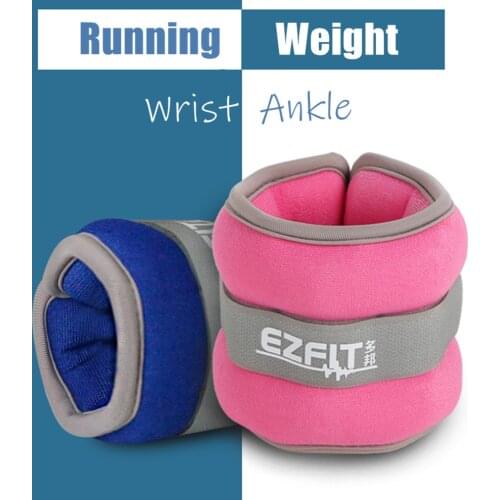 2pcs Wrist Ankle Straps Fitness Sand Bag Training Wraps Strength Running Practice Dancing Body Building Weight Loaded Cuff