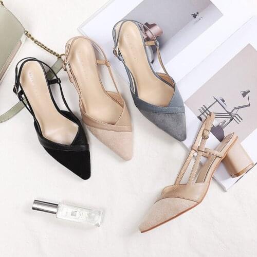 Brand designer suede leather patchwork high heels sandals women cutout narrow band gladiator sandalias mujer summer dress shoes