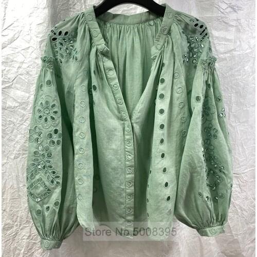 WISHBOP Womens Linen Shirts