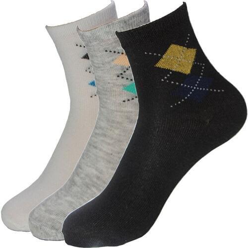 10 Pairs/ lot Hot Sale Fashion Mens Socks Rhombus Print Super Quality Business Casual Black Gray White 5 Color Winter Warm Sock