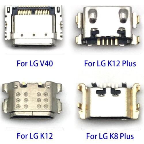 20pcs Micro USB Jack Charging Socket Port Plug Dock Connector For LG V30 V40 Q60 K8 K12 Plus K50s K50