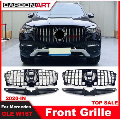 2020 GLE Class W167 GT R grille for MB new GLE Class W167 SUV front racing grille benz GLE300 GLE350 GLE450 2020