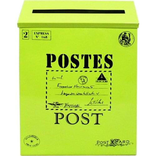 40% Hot Sales!!! Retro Metal Wall Mounted Mailbox Bucket Newspaper Letter Box Post Garden Decor