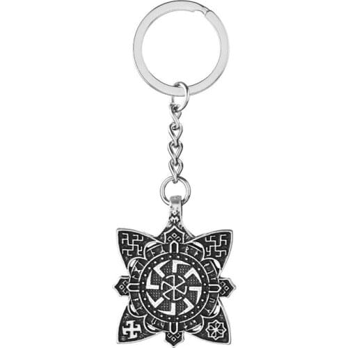 5pc Slavic The Order of Light Totem Pendant Key Chain Vintage Kolovrat Talisman Best Friend Jewelry