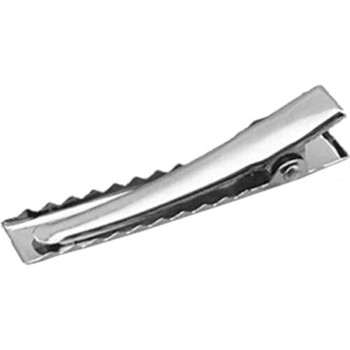 50pcs in 1 Set 55mm Single Prong Metal Alligator Hair Clips Hairpins Korker Bow Hair Accessories