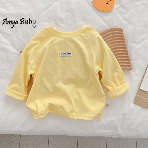Amya Baby Birthday Boutique Kids Clothing Girls Long Sleeve Tops Cotton Spring Autumn Toddler Shirts