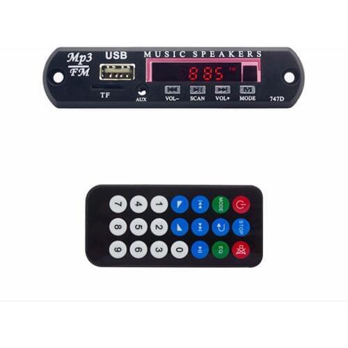 Car Music MP3 Decoder Module Wireless Car USB Music MP3 Player Integrated Decoder Board Remote/SD Card Slot / USB / FM