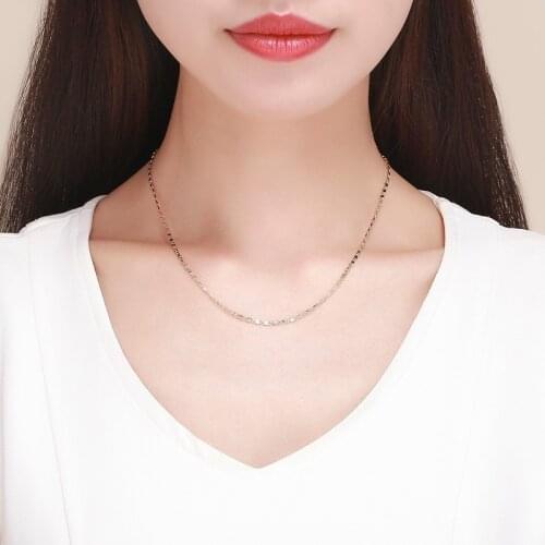 35-80cm Yellow Gold Color Carve Tile Chain Choker Short to Long Necklaces For Women Girls Kids Baby Child Jewelry Kolye Collier