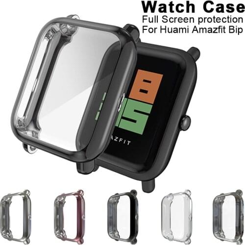 Case For Huami Amazfit Bip cover Screen Protector bumper Accessories Protector Full Coverage Silicone Screen Protection TPU Case