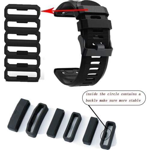 Watch band keeper for Garmin Fenix 3 HR 5X 6X silicone Rubber ring replacement wristbands buckle holder 26 22 20mm Clasp Keeper