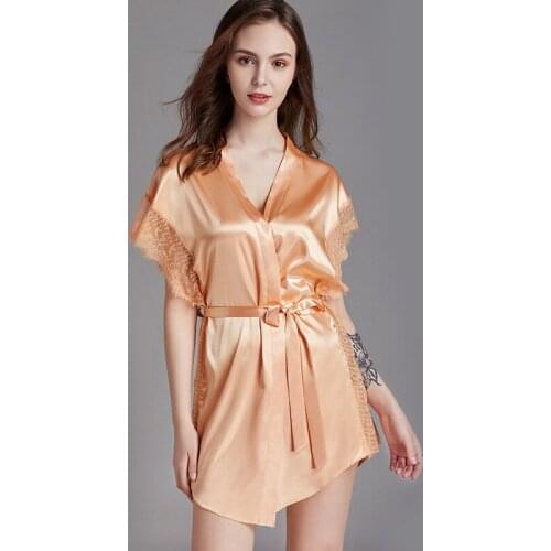 Night Dress Pajamas Womens Summer Sexy Silk Nightgown Waist Lace V Neck Paiamas Multcolor Sleepwear Fashion Women satin pj set