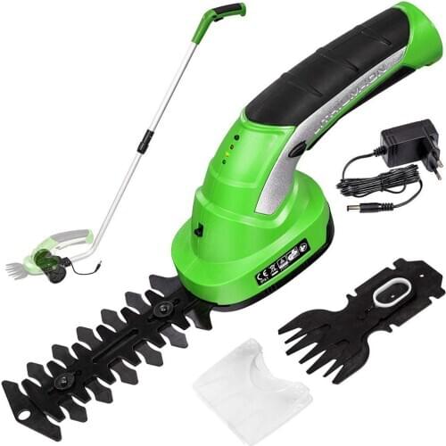 2 In 1 Electric Trimmer 7.2V Lithium-ion Cordless Hedge Trimmer for Garden Electric Pruning Shears Pruner Power Tools