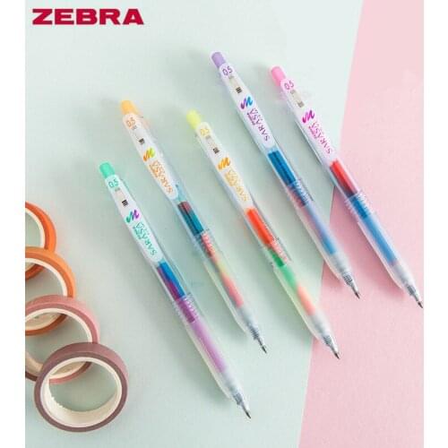 1Pc Japan Zebra JJ75 Gradient Gel Pen Color Marker Pen 0.5mm Mixed Color Pen Dream Graffiti Student Stationery