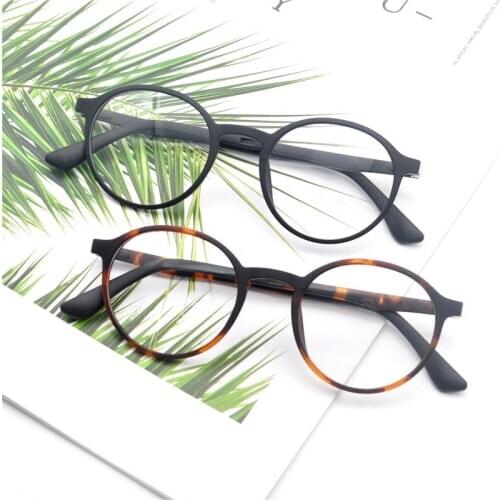 KANDREA 2020 New Retro Round Ultem Glasses Frame Vintage Women Eyeglasses Frames Clear Lens Flat Eyewear Optical Men Goggles