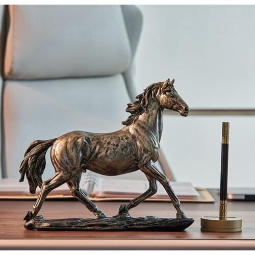 Retro Horse Decoration Creative Wine Cabinet Bookcase Office Desktop Decoration Decoration Housewarming New Home Gift