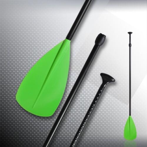 KUDO 3-piece Aluminum Shaft Plastic Blade SUP Paddle with Protective Edge