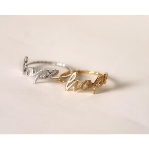 Fashion "hope" letters ring hope ring drawing surface 30 pieces per pack