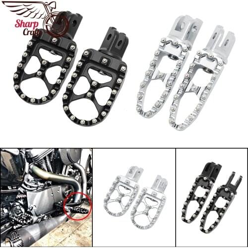 Motorcycle Front Rider Footpegs Footrests For Harley Fat Boy Sport Glide Street Bob Breakout FXDR 114 Low Rider 2018-2020