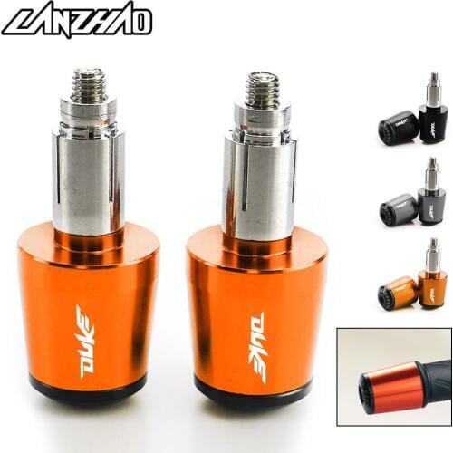 Motorcycle CNC Aluminum Handlebar Bar End Plug Balance Pad Modified Accessory Orange for KTM Duke 125 200 250 390 690 990