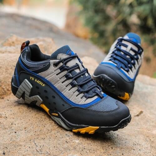 2021 Fashion Mens Outdoor Hiking Shoes Breathable Anti-skid Rock Climbing Shoes Man High Quality Couple Trekking Trail Sneakers