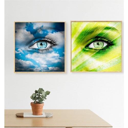 Eye Conceal In Landscape Canvas Painting Print on Canvas Quadro Painting Wall Pictures for Living Room Bar Wall Art Cuadros