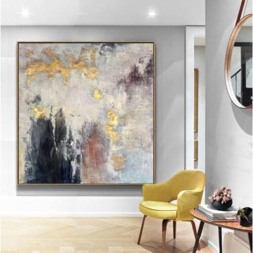 Nodic Style Pink Color Wall Art Pic 100% Hand Painted Modern Abstract Oil Painting On Canvas For Living Room Home Decor No Frame